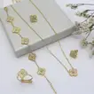Mom’s Heartfelt Keepsake: Forever Rose & Golden Blossom Jewelry Set