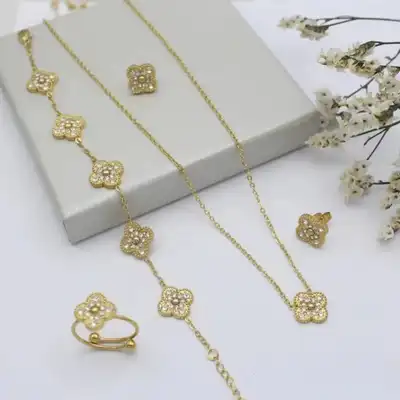 Golden Blossom Jewelry Set by Signature Jewelry - Elegance and Craftsmanship