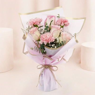 Beautiful Pink Flowers Bouquet
