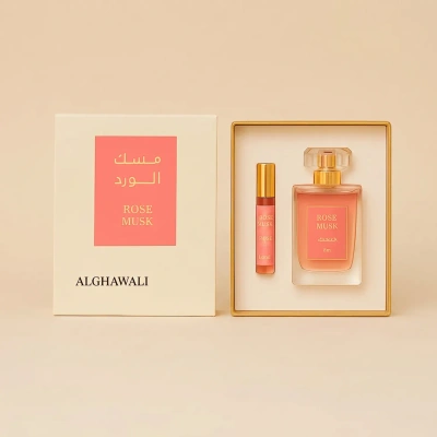 مجموعة هدايا عطر مسك الورد الفاخرة