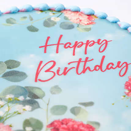 Luxurious Birthday Wish: Pink Carnation Bouquet & Chocolate Cake Combo