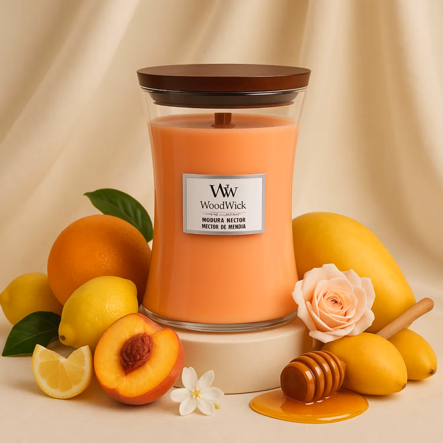 Woodwick Large Hourglass Candle | Manuka Nectar Scent