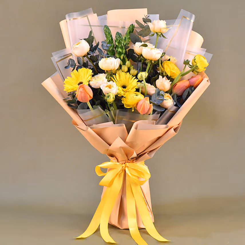 Spunky Mixed Flowers Bouquet