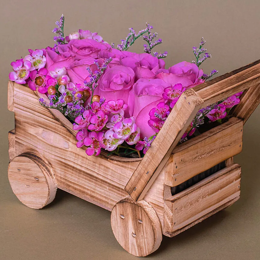 Elegant Purple Roses Arrangement