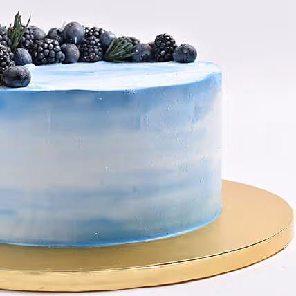 Deliciously Elegant Sky Blueberry Vanilla Cake