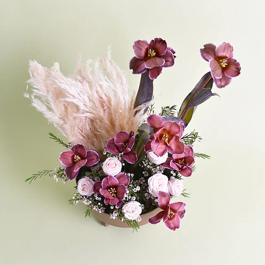 Beautiful Coffee Tulips Arrangement