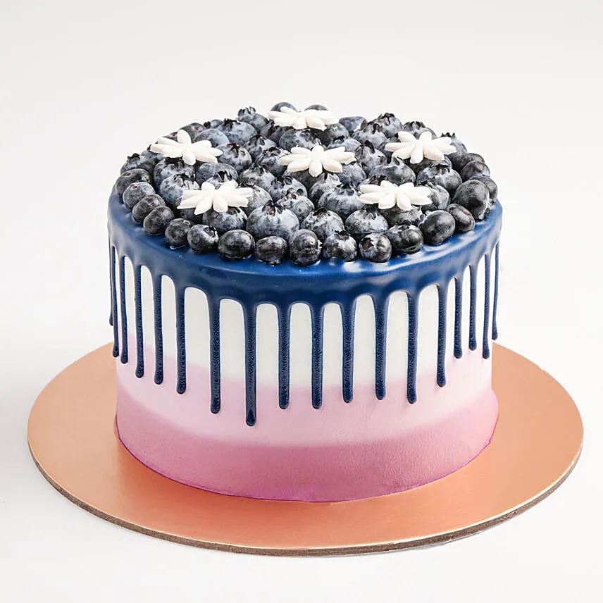 Yummy Blueberry Drip Cake