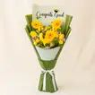 Graduation Shiny Yellow Rose Bouquet