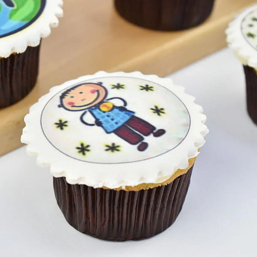 كب كيك فوندو بنكهة الشوكولاتة ليوم الأب 6 قطع