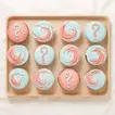 Swirl & Question Mark Red Velvet Cupcakes Set Of 16