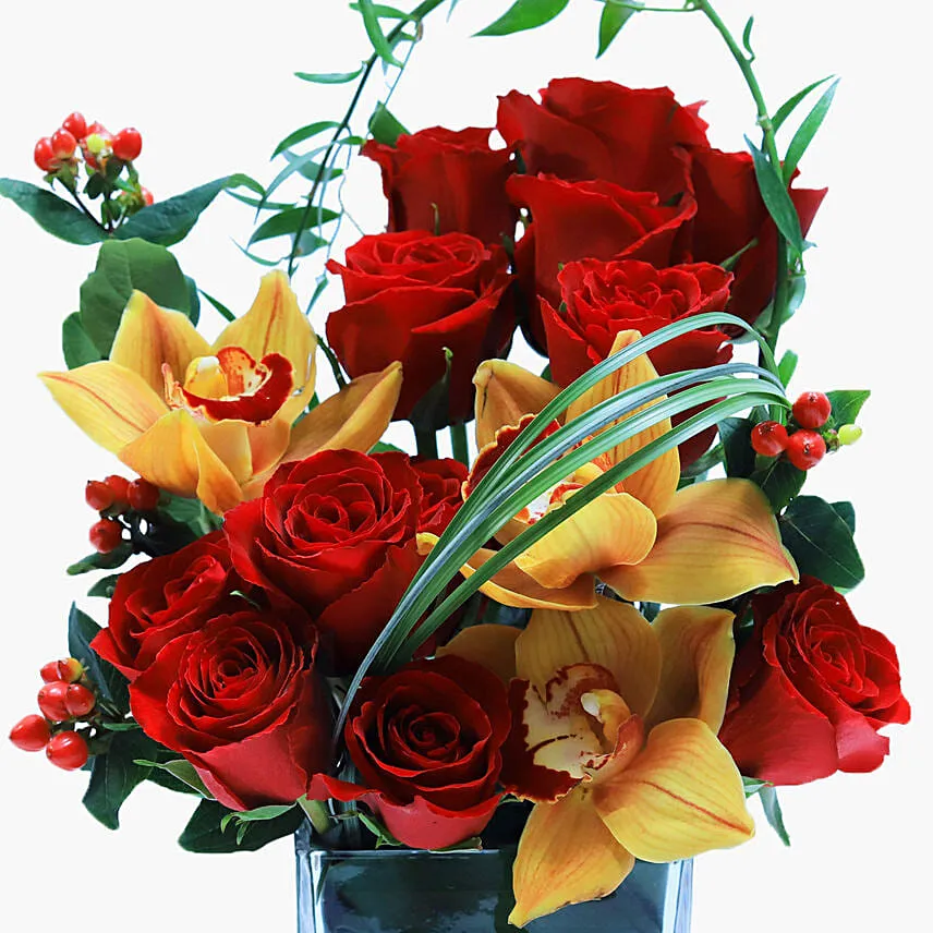 Charming Flowers Vase Arrangement For BAE