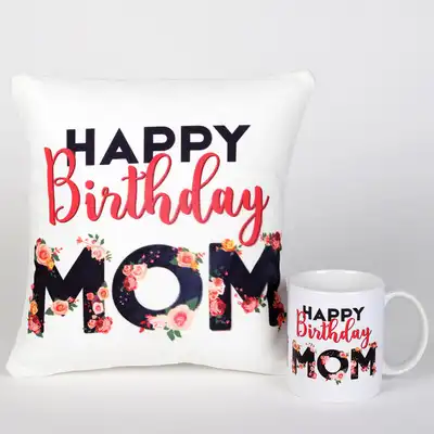 Birthday Cushion And Mug Combo For Mom