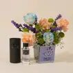 Blooming Passion: Exquisite Floral Arrangement with Luxury Unisex Perfume - Emmanuelle Jane Paris VIP SILVER EDP 90ML
