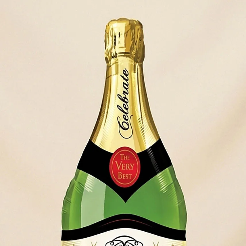 Bubble Celebrations Wine Bottle Balloon 39 Inch