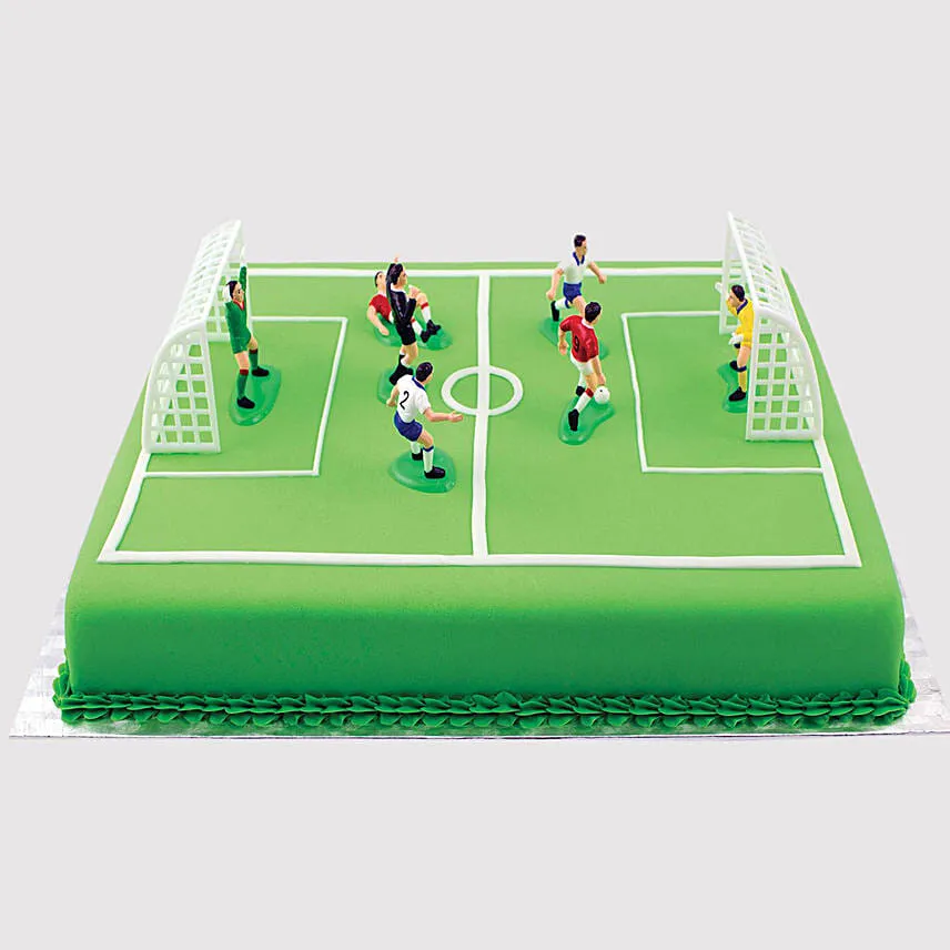 Playing Football Chocolate Cake
