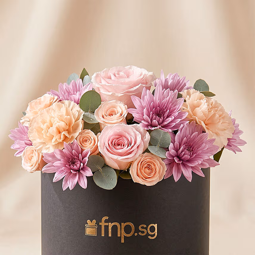 Elegant Flower Arrangement in a Premium Black Box