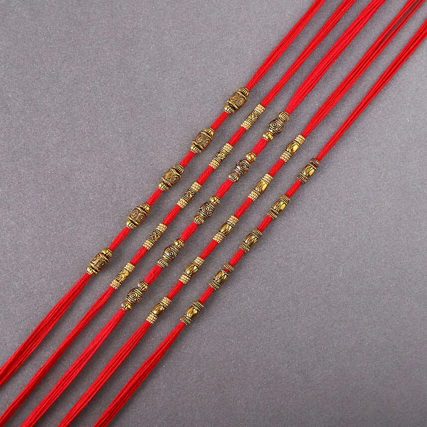 Sneh Brass Rakhi Set with Kaju Katli & Ferrero Rocher