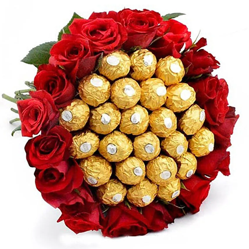 Big Bunch of Chocolates N Roses
