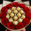 Elegant Red Rose and Ferrero Rocher Bouquet – Perfect Gift of Love