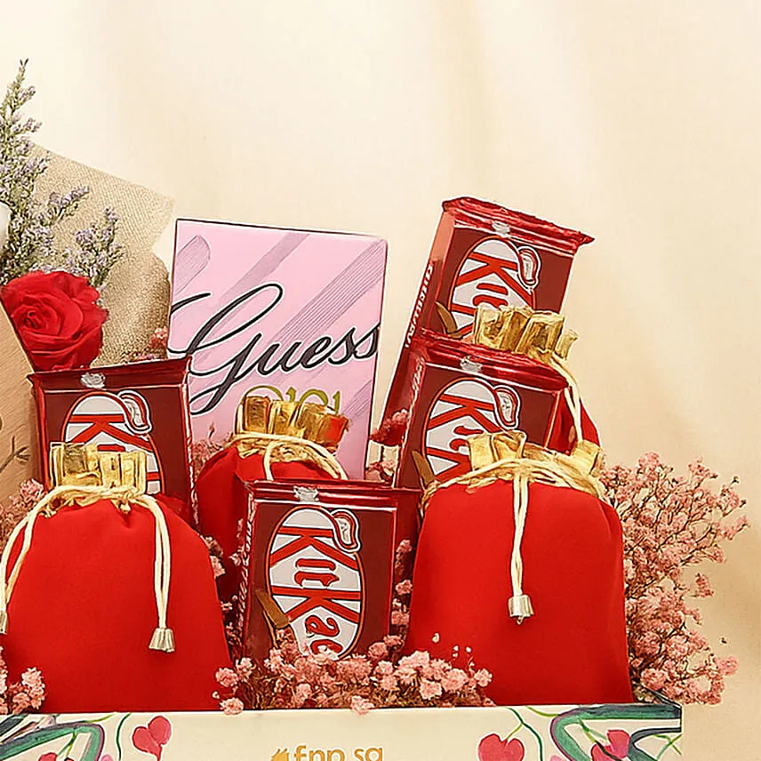 Treats Perfume and Flower Valentine Hamper
