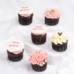 Delightful Birthday Flower Cupcakes - Set of 6 Chocolate Treats