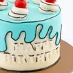 Whimsical Wave Cake with Delightful Decorations - Chocolate