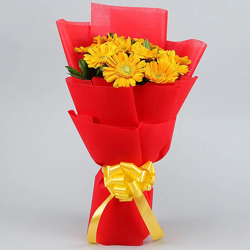 Sunshine Yellow Gerberas Bouquet