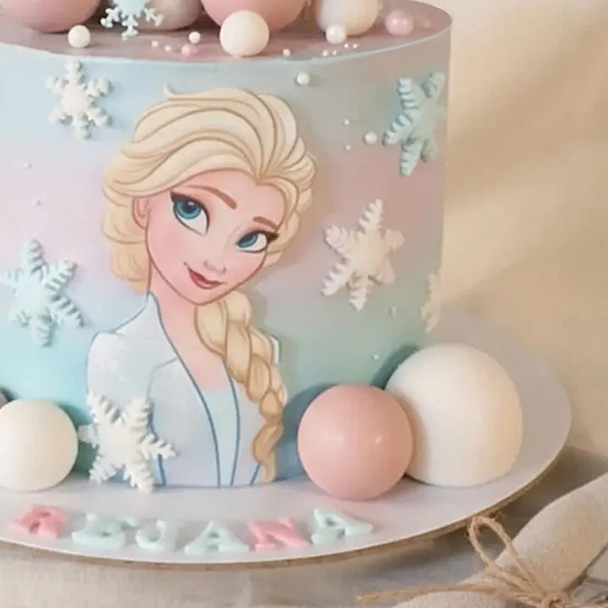 Frozen Princess Theme Birthday Cake