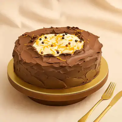 Heavenly Dark Chocolate Caramel Cake