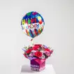 Vibrant Birthday Bouquet with Balloon - Perfect Floral Gift