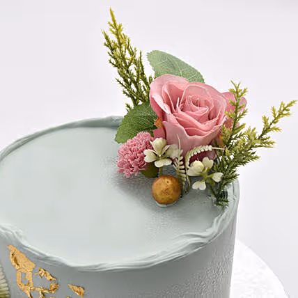 Elegant Love You Forever Rose Cake - Chocolate Delight
