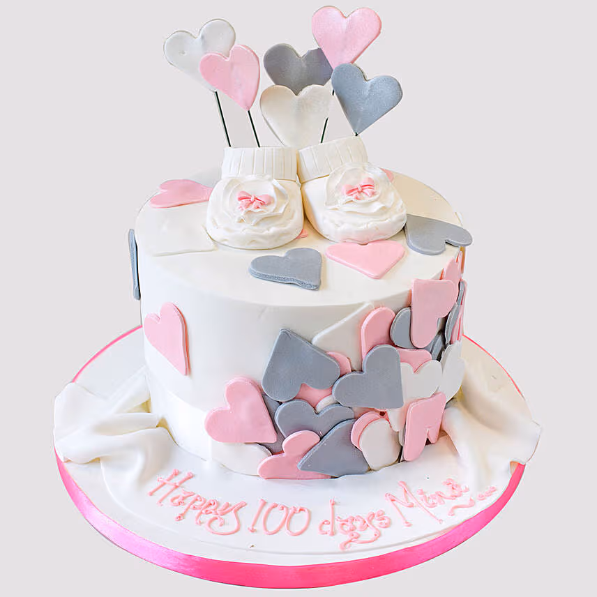 Hearty Baby Shower Truffle Cake