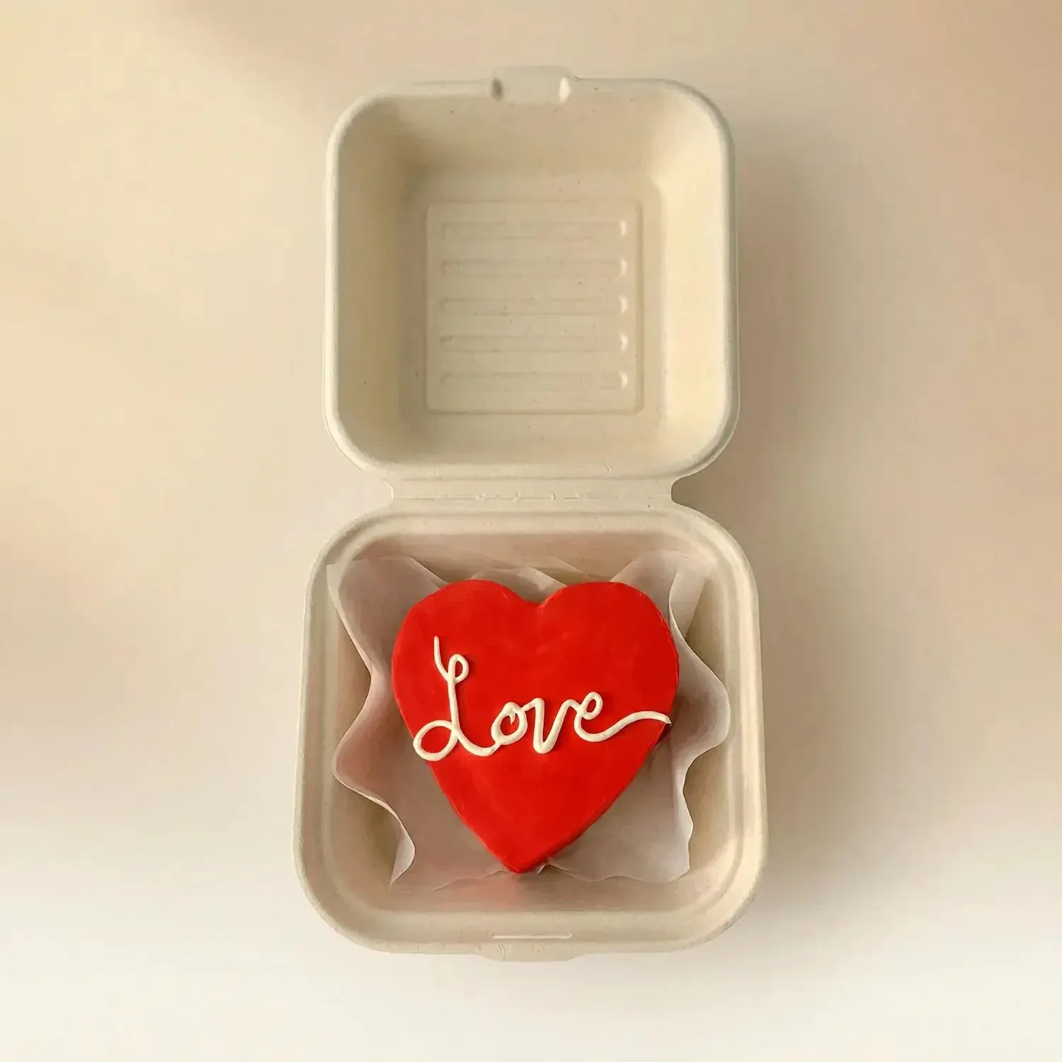 Heart-Shaped Love Red Velvet Cake - 200g Delight