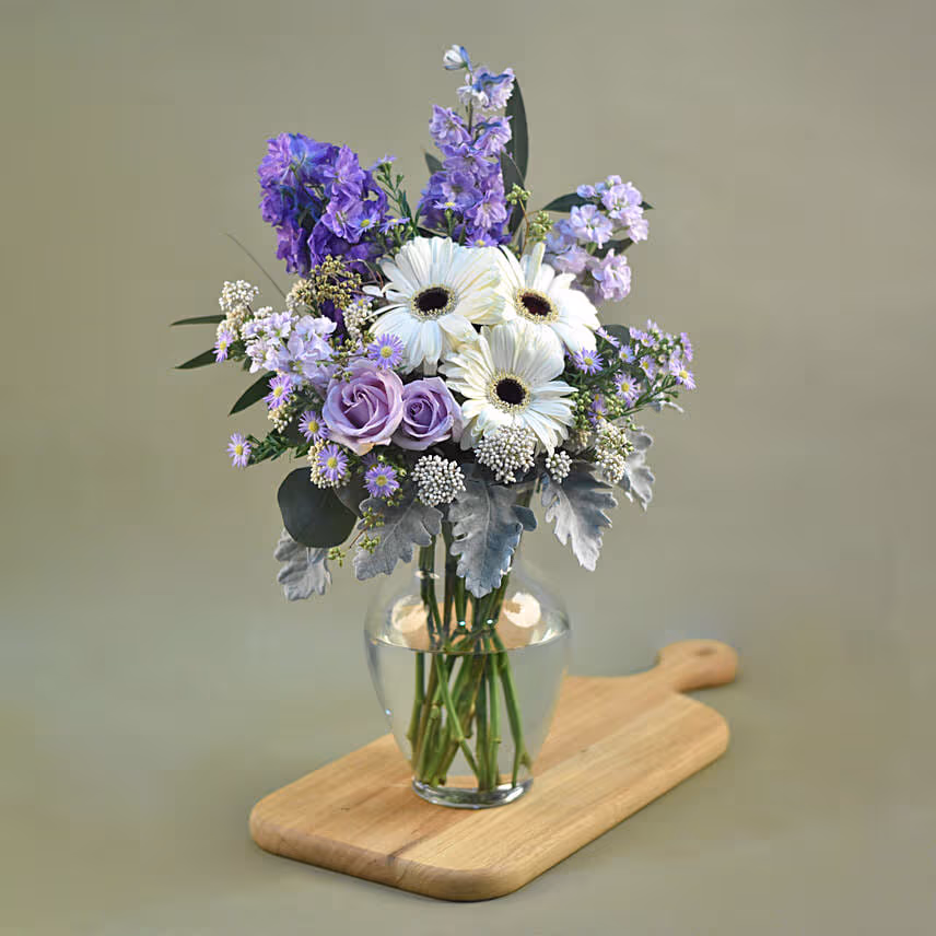 Soothing Mixed Flowers Vase