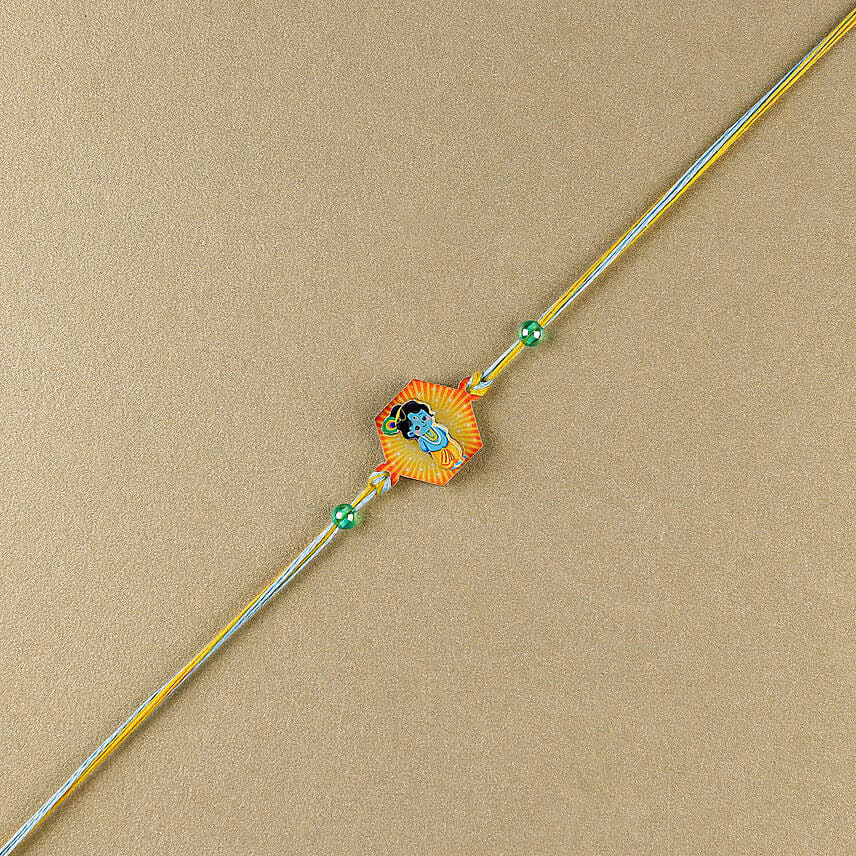 Single Enchanting Love in 3D Krishna Rakhi
