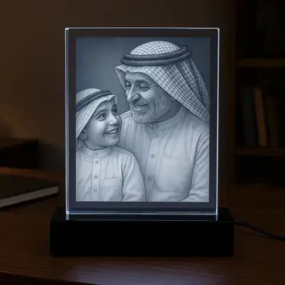 برواز صور كريستال | هدية للأب