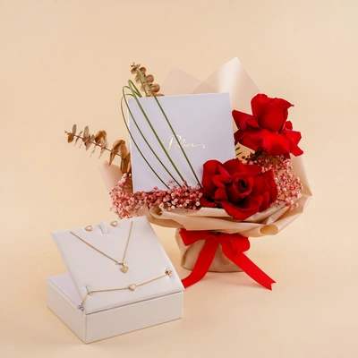 Police Jewelry Gift Set with Roses