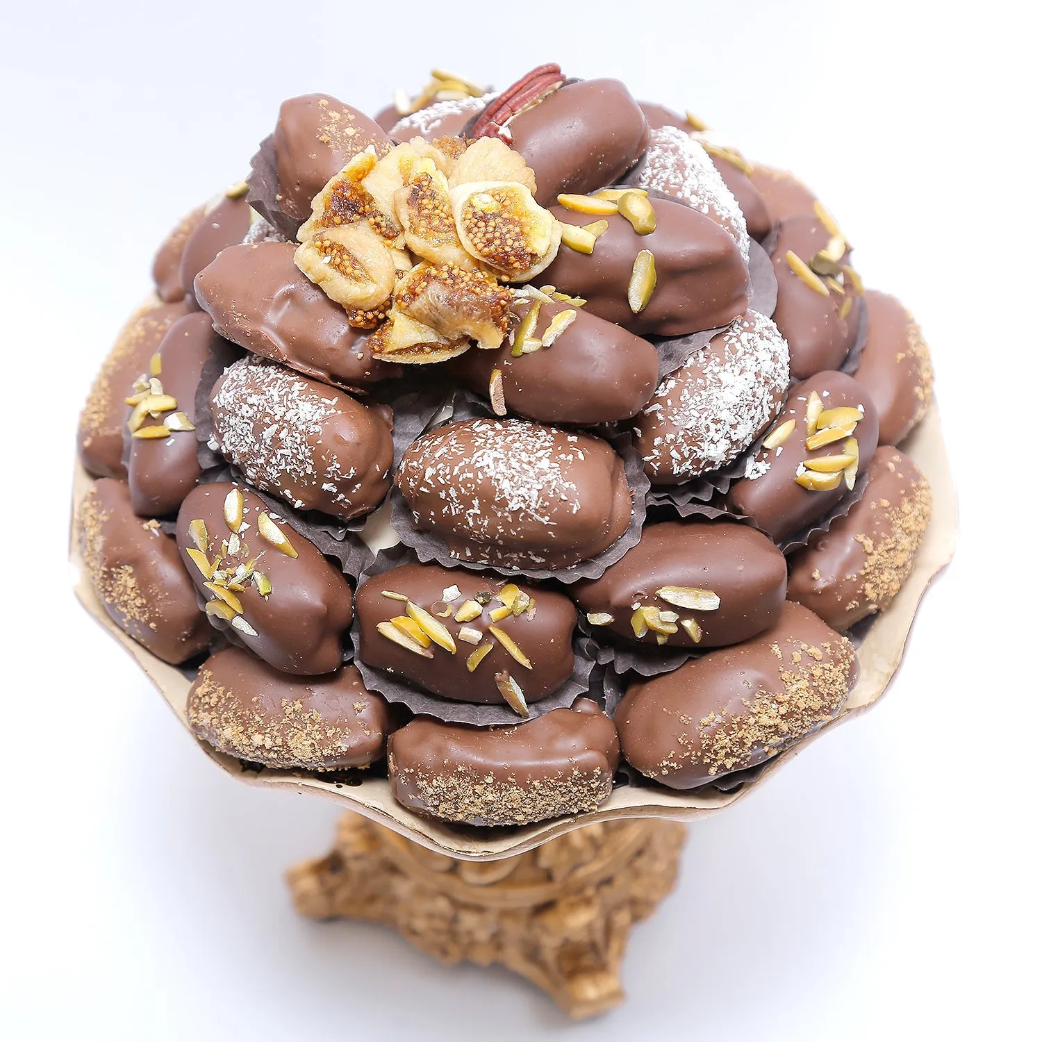 Flowers N Chocolate Coated Dates