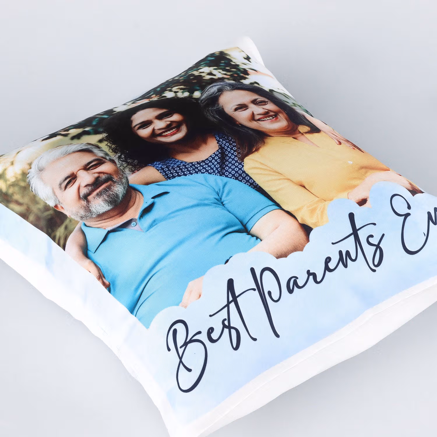 Personalized 'Best Parents Ever' Keepsake Cushion - Custom Photo Gift