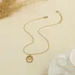 Elegant Gold-Plated Heart Necklace with Halo Design