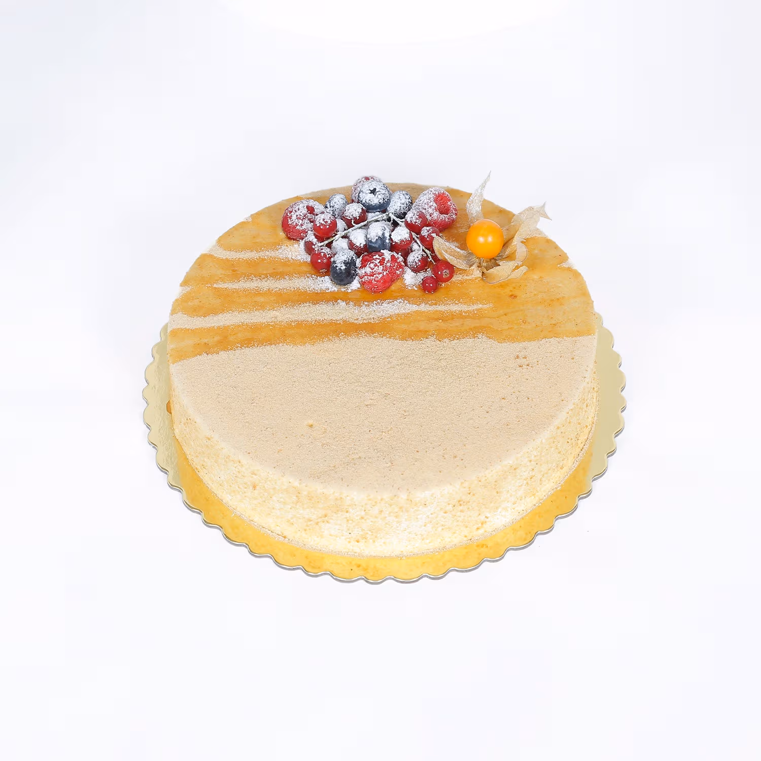 Exquisite Honey Flavour Cake with Fresh Berries - 1 Kg