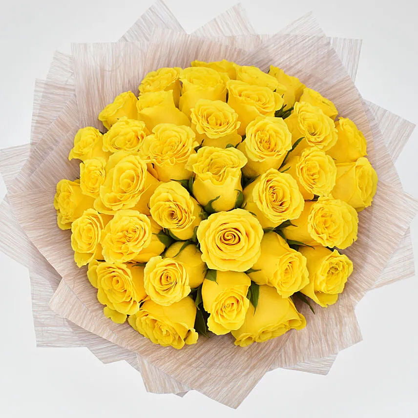 35 Yellow Roses Bouquet