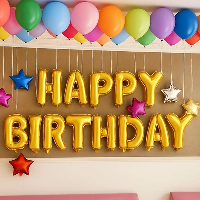 Vibrant Happy Birthday Balloon Decoration Set