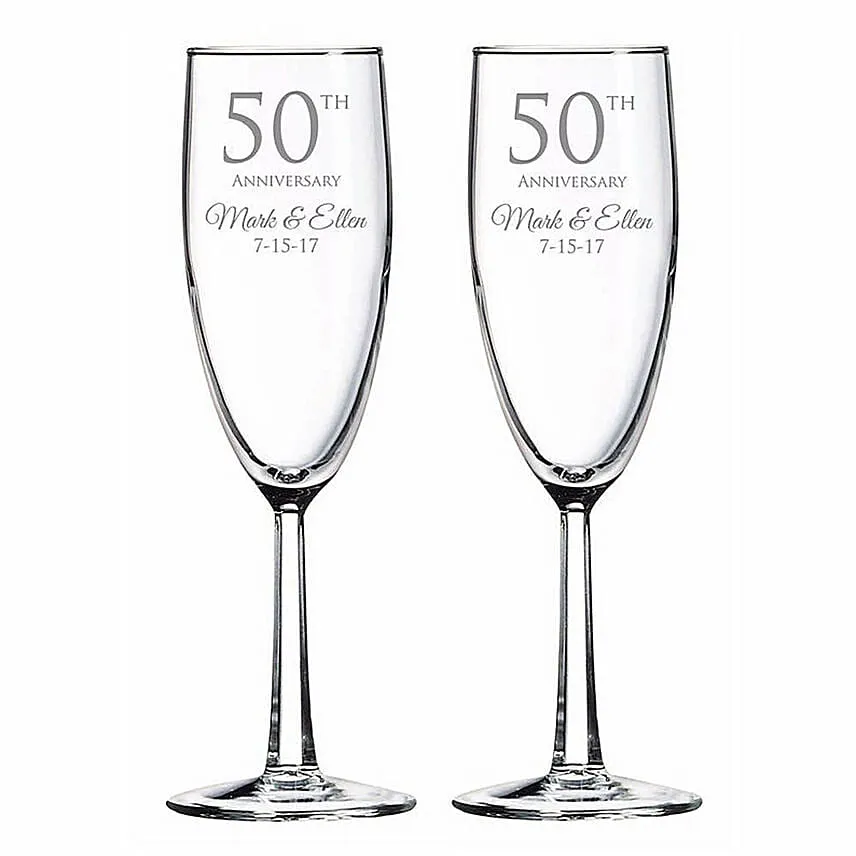 Engraved Anniversary Special Wine Glass