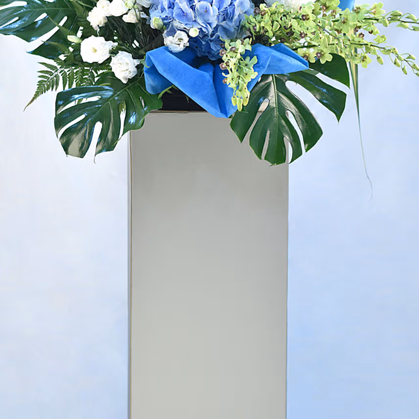Soothing Mixed Flowers Black Stand