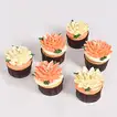Exquisite Flower Bouquet Cupcakes - Set of 6 Vanilla Delights