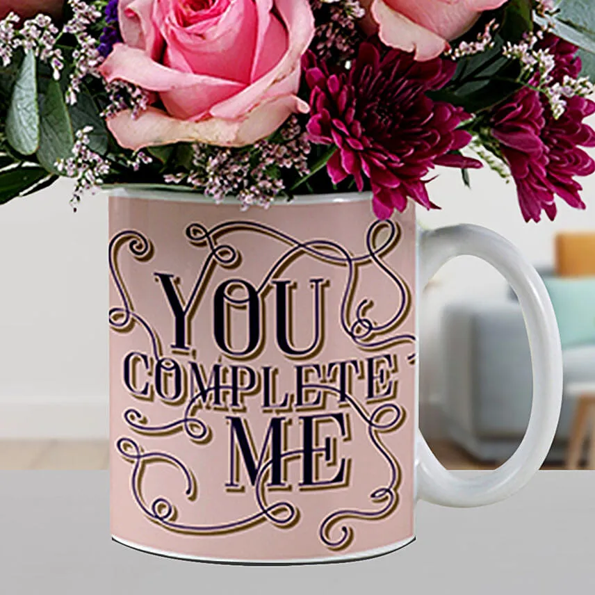 Stunning Mixed Flowers In Love Mug
