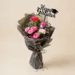 Elegant Graduation Bouquet with Roses and Carnations