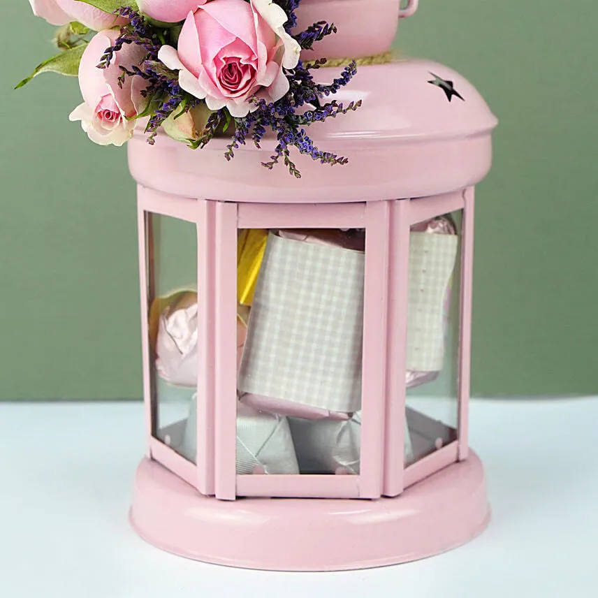 Baby Girl Chocolates in Lantern