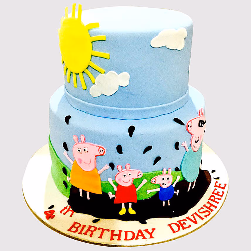 Peppa Pig Family Truffle Cake